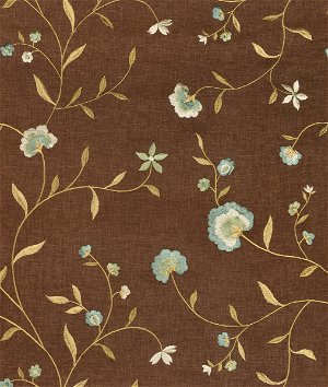RK Classics Tully Embroidery Caramel Fabric