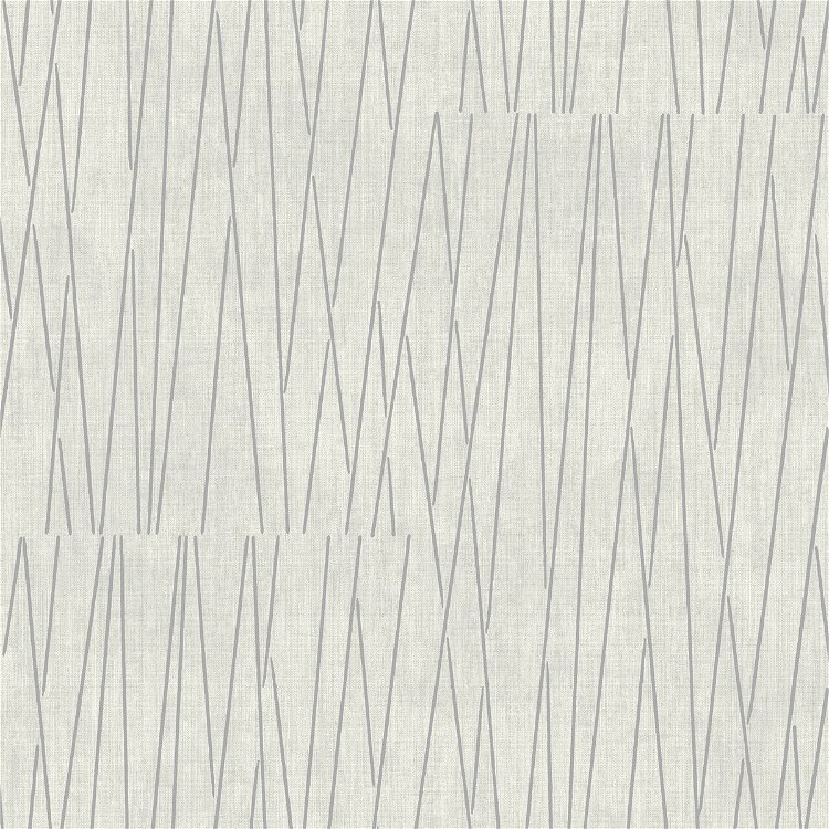 Seabrook Designs Gidget Lines Metallic Silver & White Wallpaper