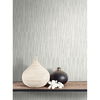 Seabrook Designs Gidget Lines Metallic Silver & White Wallpaper - Image 2