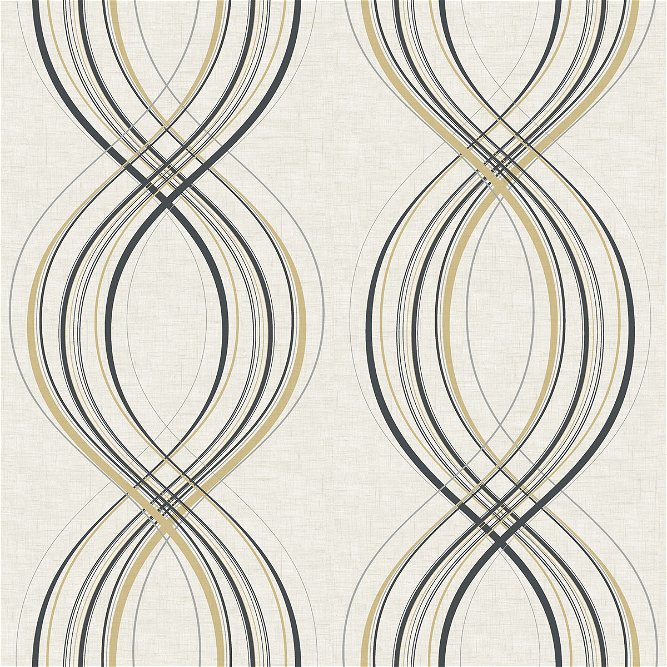 Seabrook Designs Jeannie Black &amp; Off-White Wallpaper