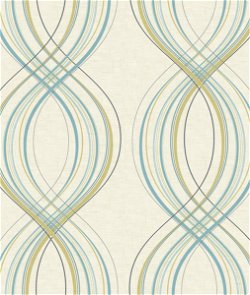 Seabrook Designs Jeannie Linen & Blue Wallpaper