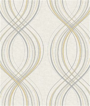 Seabrook Designs Jeannie Metallic Gold & Off-White Wallpaper