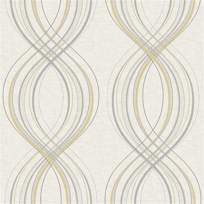 Seabrook Designs Jeannie Metallic Gold &amp; Off-White Wallpaper
