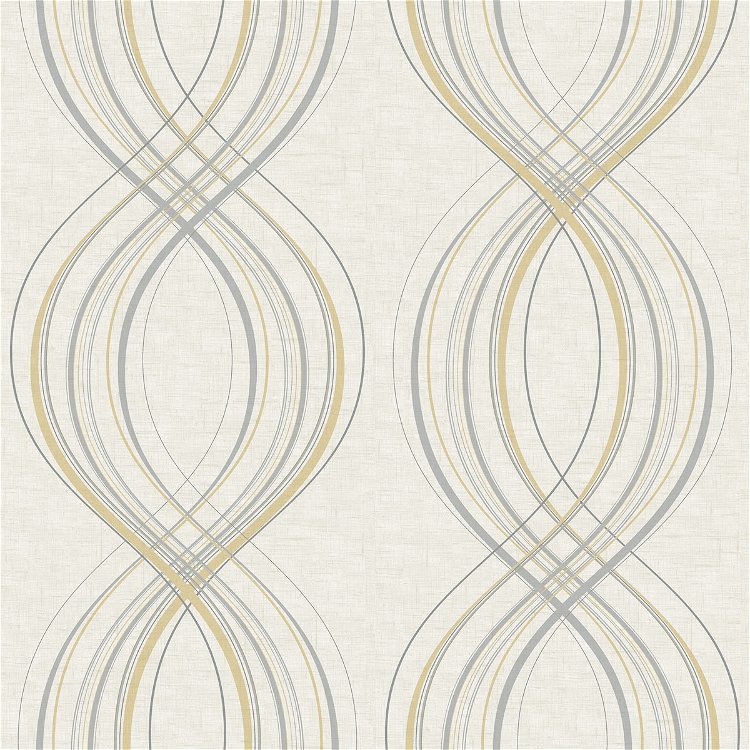 Seabrook Designs Jeannie Metallic Gold & Off-White Wallpaper