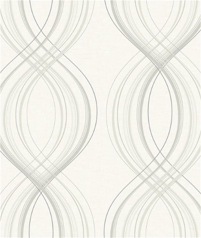 Seabrook Designs Jeannie Gray & Linen Wallpaper