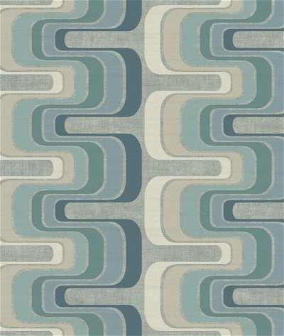 Seabrook Designs Fonzie Blue & Gray Wallpaper