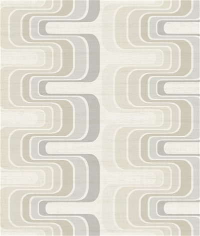 Seabrook Designs Fonzie Gray & Off-White Wallpaper