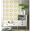 Seabrook Designs Mindy Gold & White Wallpaper - Image 2