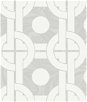 Seabrook Designs Mindy Gray & White Wallpaper