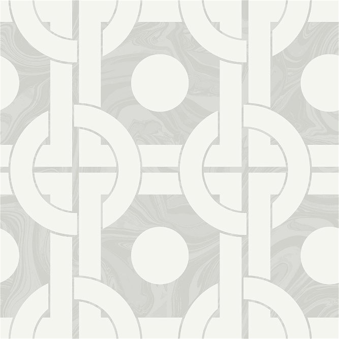 Seabrook Designs Mindy Gray &amp; White Wallpaper