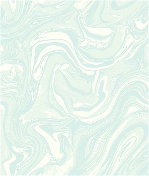 Seabrook Designs Mindy Marble Baby Blue & White Wallpaper