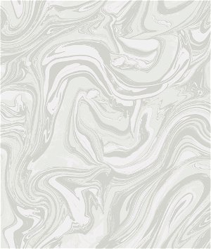 Seabrook Designs Mindy Marble Gray & White Wallpaper