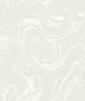 Seabrook Designs Mindy Marble Light Gray & White Wallpaper