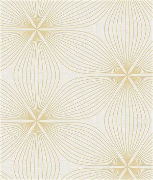 Seabrook Designs Lucy Metallic Gold & Off-White Wallpaper