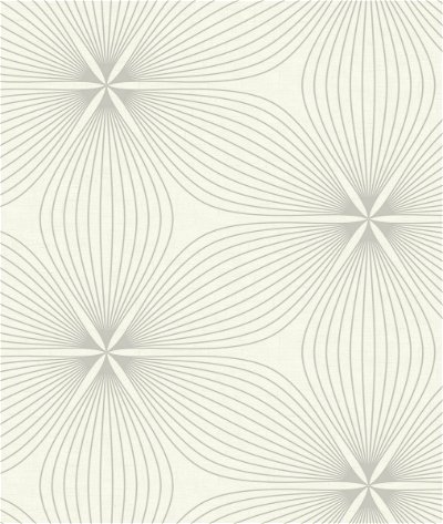 Seabrook Designs Lucy Gray & White Wallpaper