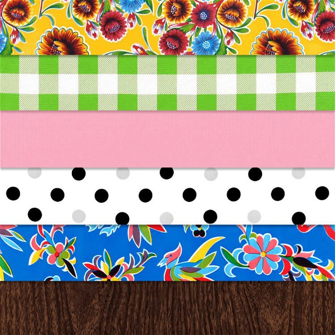 Oilcloth Remnant Assortment - Sold by the Pound