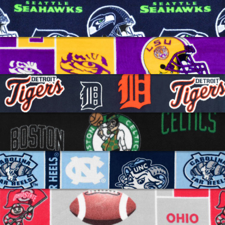 Sports Fleece Remnant Assortment - Sold by the Pound