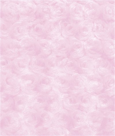 Light Pink Minky Rose Swirl Fabric
