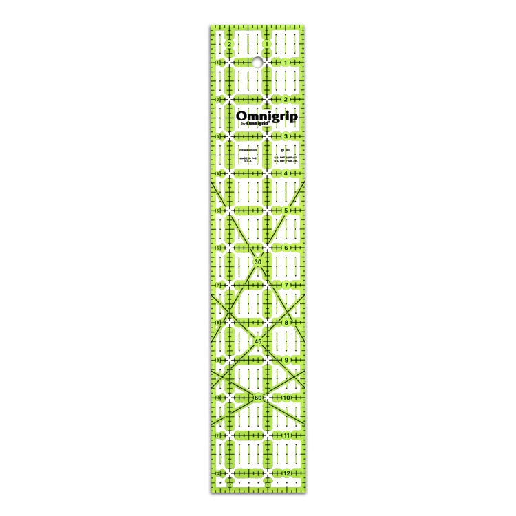 Omnigrid Non Slip Ruler 2-1/2 inch X 12-1/2 inch