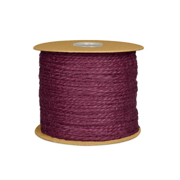 1.5mm Burgundy Jute Twine - 100 Yards