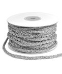 5mm Silver Braided Cord Trim - 25 Yards