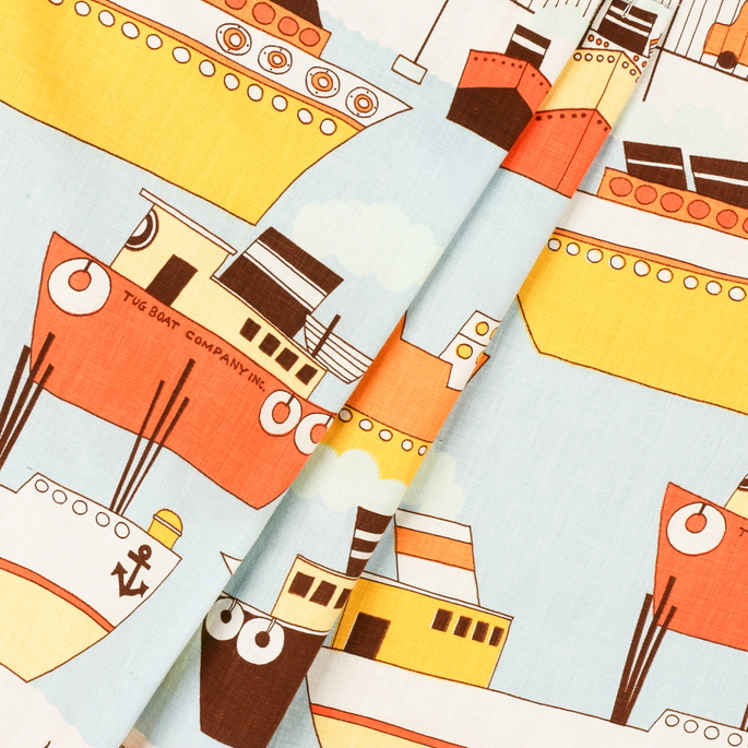 Waverly Vintage Port O'Call Sky Blue Fabric image 4 of 4