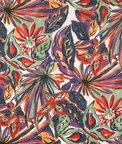 RK Classics Multi Floral Cotton Semi Sheer Fabric