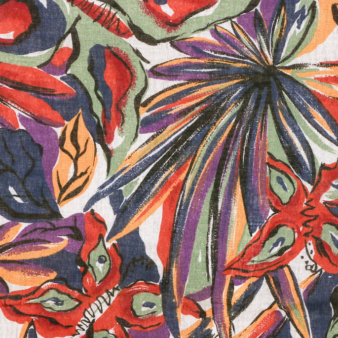 RK Classics Multi Floral Cotton Semi Sheer Fabric image 3 of 4