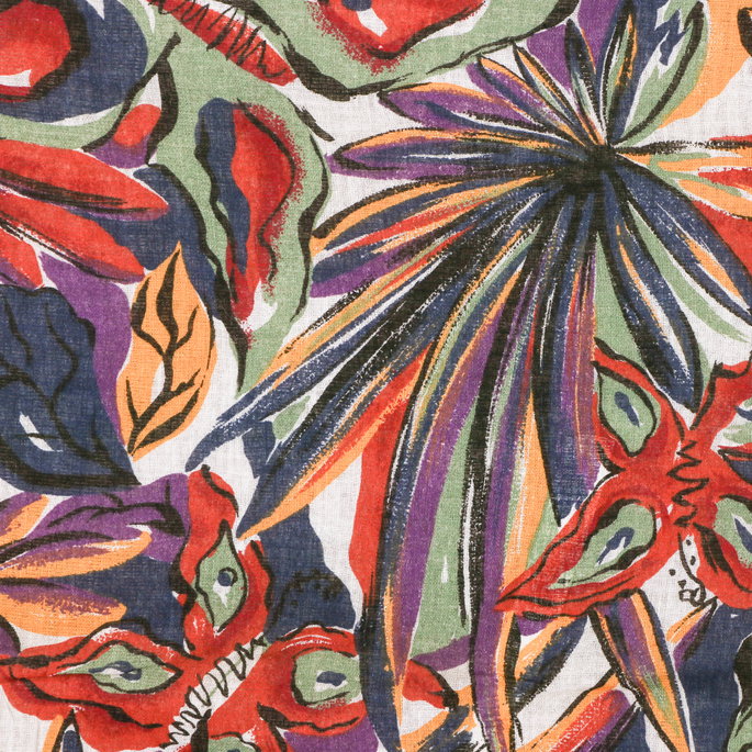RK Classics Multi Floral Cotton Semi Sheer Fabric image 3 of 4