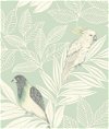 Seabrook Designs Paradise Island Birds Mint & Ivory Wallpaper