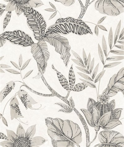 Seabrook Designs Rainforest Leaves Ivory & Stone Wallpaper