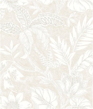 Seabrook Designs Rainforest Leaves Sand Dune & Brushed Taupe Wallpaper