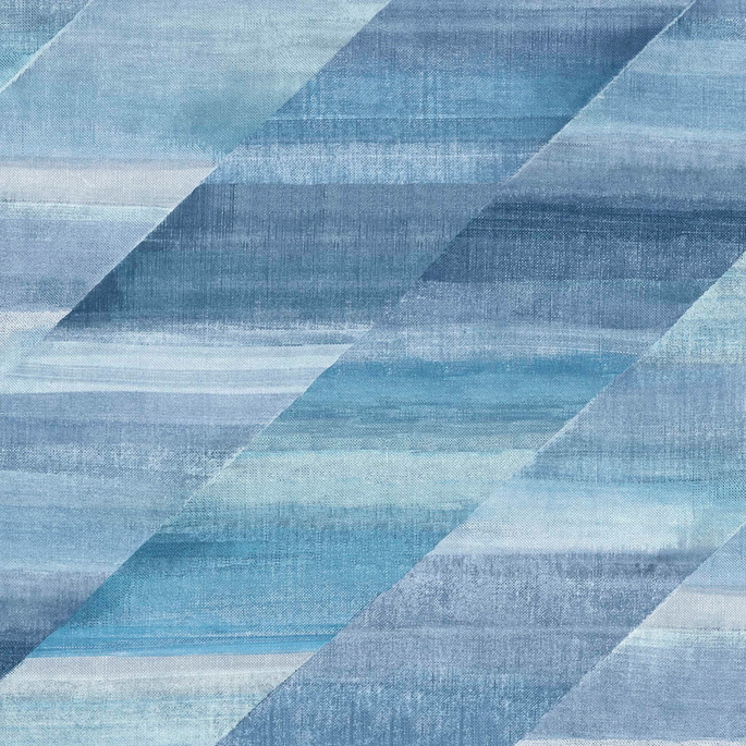Seabrook Designs Rainbow Diagonals Washed Denim &amp; Cerulean Wallpaper image 1 of 2