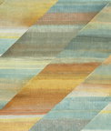 Seabrook Designs Rainbow Diagonals Burnt Orange & Seafoam Wallpaper