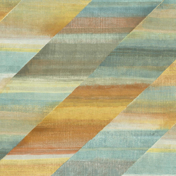 Seabrook Designs Rainbow Diagonals Burnt Orange &amp; Seafoam Wallpaper image 1 of 2