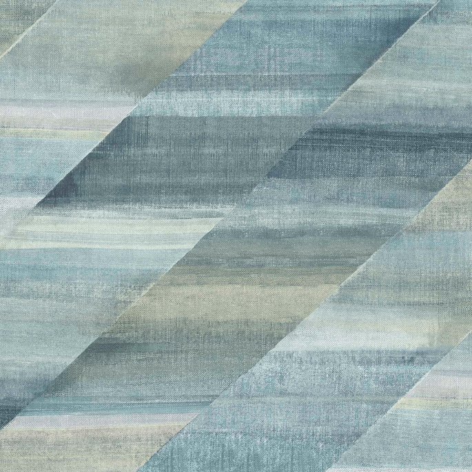 Seabrook Designs Rainbow Diagonals Steel Blue &amp; Stone Wallpaper image 1 of 2