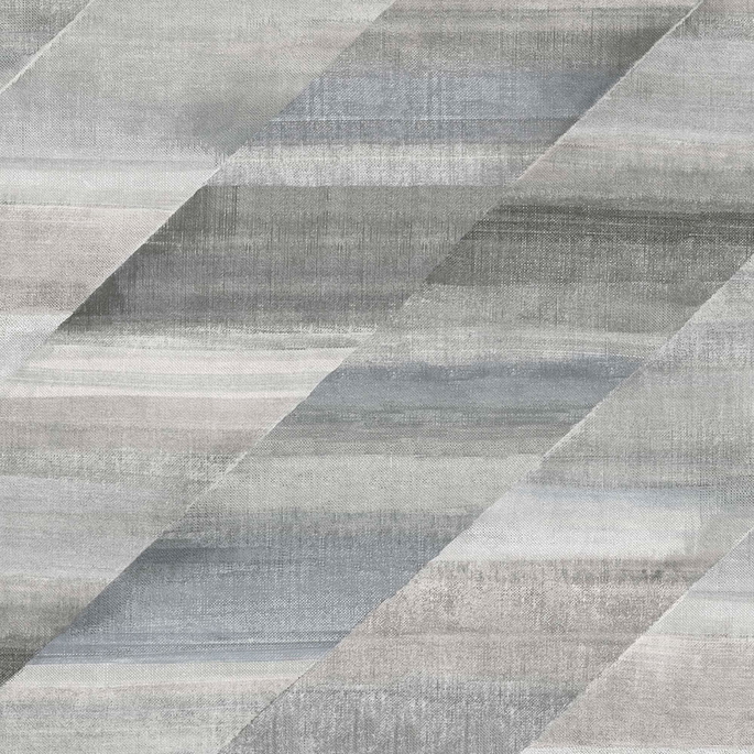 Seabrook Designs Rainbow Diagonals Cinder Gray &amp; Slate Wallpaper image 1 of 2