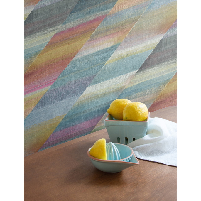 Seabrook Designs Rainbow Diagonals Aged Wine &amp; Antique Gold Wallpaper image 2 of 2