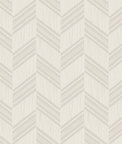 Seabrook Designs Boho Chevron Stripe Stringcloth Cinder Gray & Ivory Wallpaper