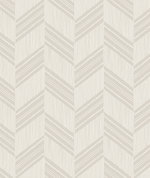 Seabrook Designs Boho Chevron Stripe Stringcloth Cinder Gray & Ivory Wallpaper