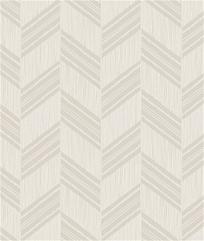Seabrook Designs Boho Chevron Stripe Stringcloth Cinder Gray & Ivory Wallpaper