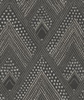 Seabrook Designs Panama Boho Diamonds Black Sands & Charcoal Wallpaper