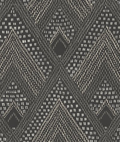 Seabrook Designs Panama Boho Diamonds Black Sands & Charcoal Wallpaper