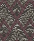 Seabrook Designs Panama Boho Diamonds Cranberry & Brushed Ebony Wallpaper