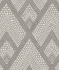 Seabrook Designs Panama Boho Diamonds Cove Gray Wallpaper