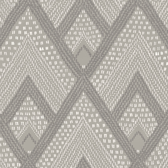 Seabrook Designs Panama Boho Diamonds Cove Gray Wallpaper image 1 of 2