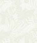 Seabrook Designs Botanica Striped Leaves Gray Mist & Ivory Wallpaper
