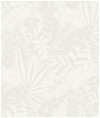 Seabrook Designs Botanica Striped Leaves Gray Mist & Ivory Wallpaper