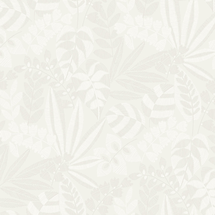 Seabrook Designs Botanica Striped Leaves Gray Mist &amp; Ivory Wallpaper image 1 of 2