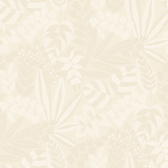 Seabrook Designs Botanica Striped Leaves Sand Dune &amp; Ivory Wallpaper image 1 of 2